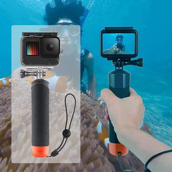 Monopodes poignée flottante sous-marine pour Gopro Hero 11 10 9 Yi 4k Insta360 Dji accessoires de caméra Selfie bâton monopode tige de flottabilité