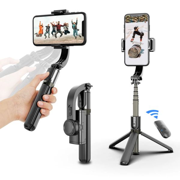 Monopodes Stabilisateur de téléphone au cardan-monopodes avec télécommande Bluetooth Tripod Bluetooth pour le smartphone Balance Balance pour Smartphone Action Video