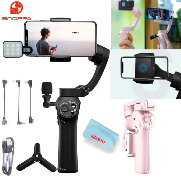 Les monopodes ont utilisé Snoppa Gimbal 3axis Handheld Gimbal Stabilising Phone Selfie Stick Trépied pour iPhone 13 12 Pro / Max Huawei Xiaomi