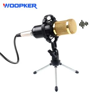 Monopods Woopker Professional Condenser Microphone BM 800 Set pour ordinateur PC avec trépied et support de choc Microfone BM800 Kit Mic Studio