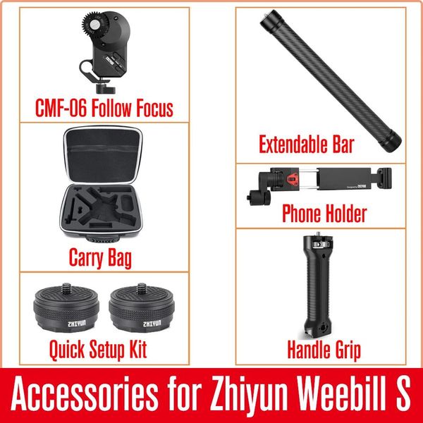 Monopodes Zhiyun Weebill S accessoires étui de transport sac suivi Focus support de téléphone extension de configuration rapide monopode poignée poignée pour Weebill S