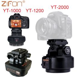 Monopodes Zifon YT2000 AI Face Track YT1200 Rotation Panoramique Télécommande Pan Tripod Motoralized Tripod Head pour téléphones Caméras