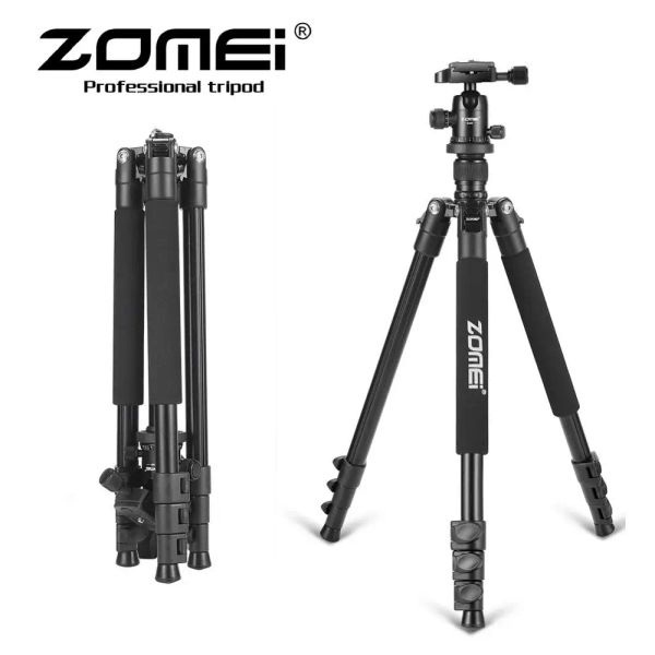 Monopodes Zomei Q555 Aluminium professionnel Aluminium Flexible Camera Tripod Stand pour les caméras reflexe