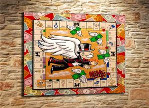 Monopole avec ailes, peinture sur toile, décoration de maison, Art Mural moderne, peinture à l'huile, 6377503