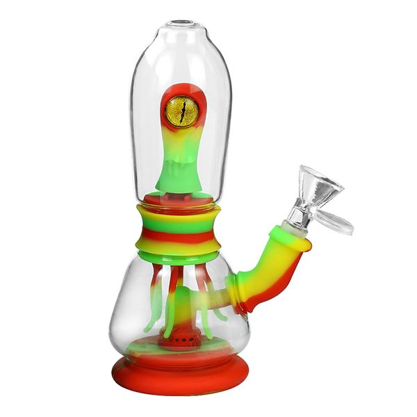 Cachimba con forma de monstruo, pipa de aceite única, bong, pipa de agua, narguiles de vidrio, cuchara, pipas con elemento filtrante