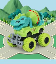 Jouet Montessori pour tout-petits Monster Trucks Go Kart Dinosaure petit jouet en plastique Dinosauri Rex Transport ingénierie voiture Monster Truck jouet modèle camion cadeaux de noël