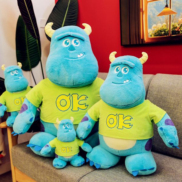 Monster University-Muñeco de peluche de pelo azul, juguete de peluche, bonito monstruo de pelo largo, almohada, muñeca de tela, regalo de cumpleaños Extra largo