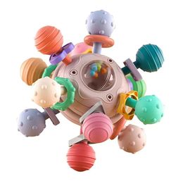 Montessori bébé jouets de dentition sensoriel mâcher balle de dentition hochet activités de préhension bébés jouets pour 0-18 mois filles garçons cadeaux 231225