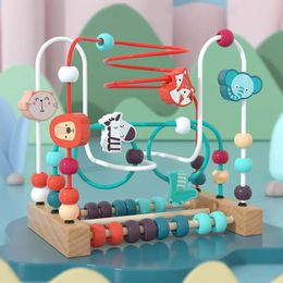 Montessori bébé jouets en bois montagnes russes perle labyrinthe enfant en bas âge apprentissage éducatif Puzzle jouet mathématique pour enfants 1 2 3 ans 231228