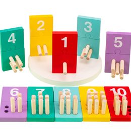 Montessori tellen Peg Board Math Toys Children Count Stick Number Blocks matching Color Educational Sensory Toys Toddlers