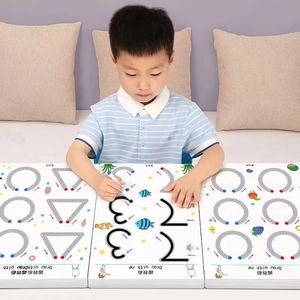 Montessori dessin stylo contrôle forme maths couleur match jeu enfants magique traçage ensemble activités pour tout-petits jouets éducatifs livres 240124