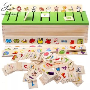 Montessori début Puzzles éducatifs jouets enfants Intelligence apprentissage Puzzle créature en bois 3D enfants tri mathématiques 240306