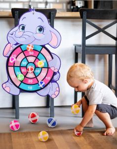 Juego de lanzamiento educativo de Montessori - Target de dardo adhesivo de interior para niños Fun juguete educativo