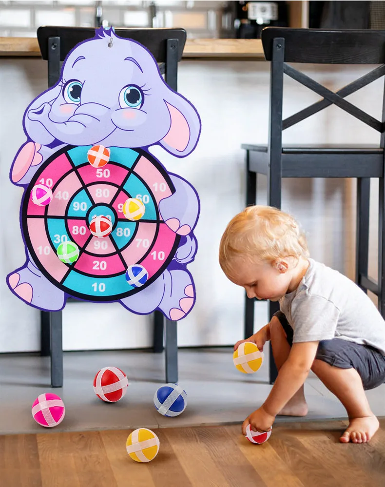 Montessori Education Throwing Game - Inomhus klibbigt dartmål för barn rolig utbildningsleksak