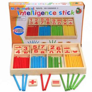 Montessori Eonal Toys Jouets mathématiques en bois colorés pour enfants Domino 3-4-5-6-7-8 ans Jeu Cadeaux drôles Enfants 210922