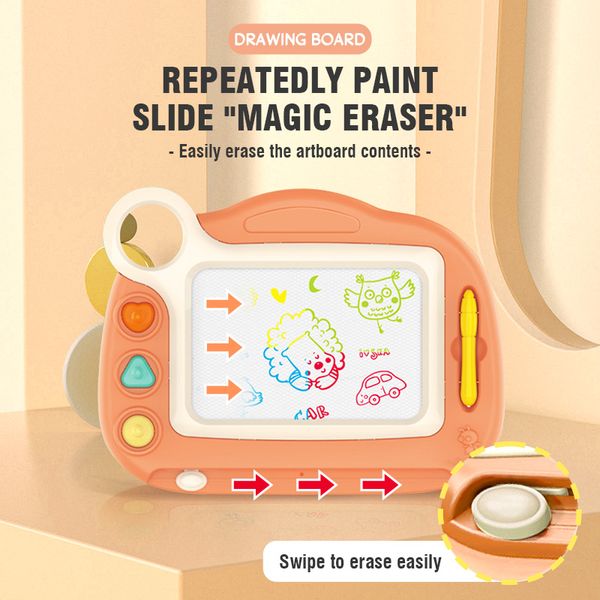 Montessori Kids de dibujo magnético Magnético WordPad Baby Color Board Board Art Tool Drawing Tool Toys Regalo de Navidad