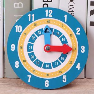 Reloj de aprendizaje Montessori, reloj de madera, calendario para niños, juguetes para niños, juego de tiempo de 5,9 pulgadas, juguetes educativos para niños 240113