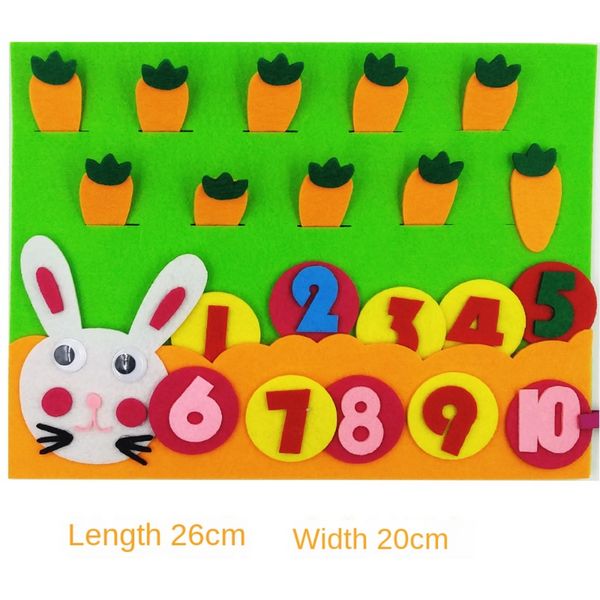 Montessori Material Kids Diy Math Toys Animal Numéro de carotte Apprenti