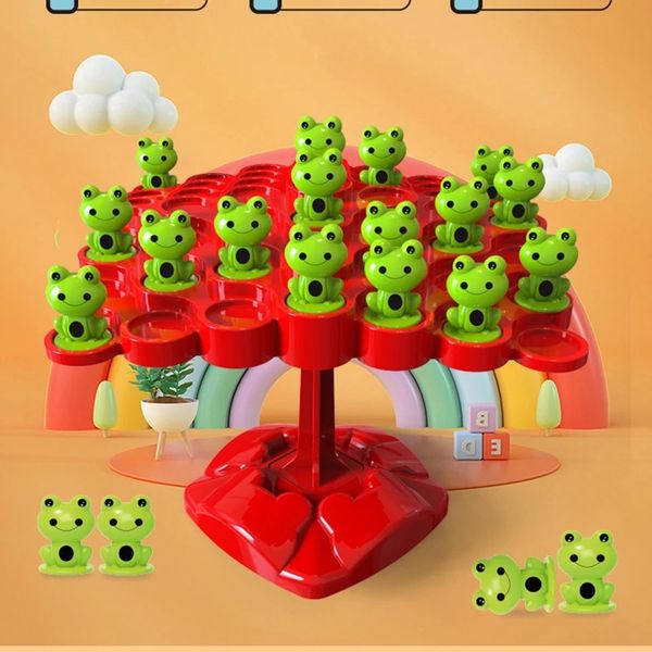 Montessori Math Jouet Équilibrage Conseil Puzzle Pour Enfants Grenouille Équilibre Arbre Éducatif Parent-enfant Interaction Jeu De Table Jouets cadeau