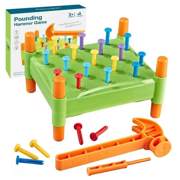 Montessori Nail Screw Games Fine Motor Training Toys Sensory Learning Color Cognition Set Educativo para niños autistas 240321