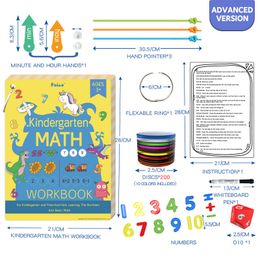 Montessori Número Sense Juegos Matemáticas Toyes Rainbow Discs Parroquia Aprendizaje Aritmético Conjuntos Pensamiento de entrenamiento Puzzle Toys para niños