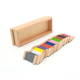Montessori Sensorial Material Learning Color Tablet Box 1/2/3 Wood Preschool Training Kids Puzzle educatief speelgoed voor kinderen