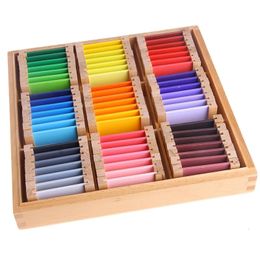 Montessori matériel sensoriel apprentissage couleur tablette boîte 123 bois préscolaire formation enfants jouet cadeau 240124