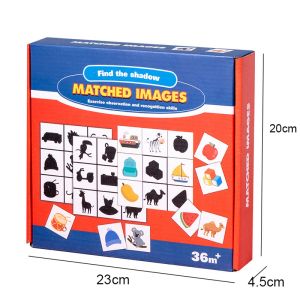 Montessori Shape Match Board Game trouver des images assorties d'ombre
