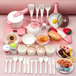 Montessori Toy Play Kitchen Kids Cooking Toys Simulazione Early Educational Child House for Girl Birthday Gift 240104