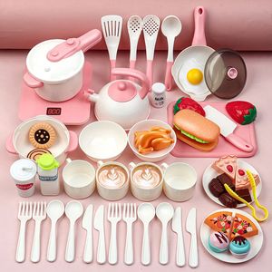 Montessori Toy Play Kitchen Kids Cooking Toys Toys Simulation Early Educational Child House For Girl Birthday Gift 240104