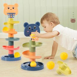 Montessori Toys Baby 0 12 24 36 maanden Track Rolling Ball Push Sliding Ball Early Education Toys Games kinderen Sensory Toy 240509