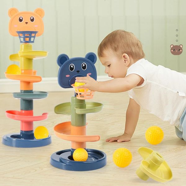 Toys Montessori bébé 0 12 24 36 mois Track Rolling Ball Push Pop Sliding Ball Early Education Toys Toys Children Sensory Toy 240509