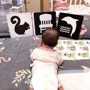 Montessori Speelgoed Baby Visuele Stimulatie Kaart Zwart Wit Hoog Contrast Flash Kaarten Leren Educatief Speelgoed voor Kinderen Geschenken L230518