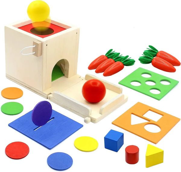 Montessori Toys Play Kit Ordenar a juego Moned Ball Box Multifunción Multifunción Pull Radish Game Baby Learning 240407