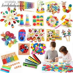 Jouets en bois Montessori pour bébés 1 2 3 ans garçon fille cadeau bébé jeux de développement Puzzle en bois pour enfants jouet d'apprentissage éducatif