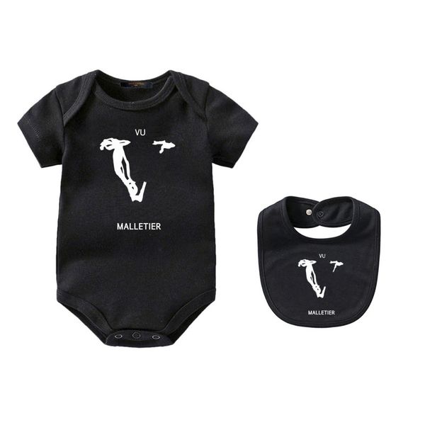 Mois Bébé Vêtements Enfants Luxe Barboteuses Fille Infantile Designer Vêtements Enfants 100% Coton Barboteuse Body Combinaison Bébé V Designers Onesies esskids-6 CXD2401263