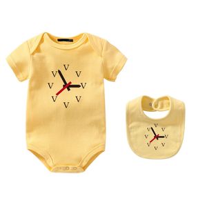 Mois Bébé Vêtements Enfants 100% Coton Barboteuse Enfants De Luxe Barboteuses Fille Infantile Designer Vêtements Body Bébé Designers Onesies Combinaison kalekids-6 CXD2401252