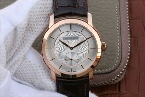 Montre DE Luxe boîtier en verre saphir de 38 mm avec bracelet en cuir de veau 70 heures de réserve de marche Chaîne manuelle Montre pour homme Relojes montres-bracelets