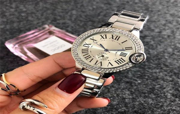 Montre de Luxe Brand Fashion Simple Digital Wallwatch Damas Diamond Watch Women Women Watches Silver Bracelet Clock Wrist6082075