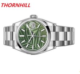 Montre de Luxe Mannen Liefhebbers Horloges Gladde Bezel Datejust Green Dial Womens Mens 36mm Sapphire Watch Automatische Mechanische 316L Roestvrijstalen Oyster Perpetual Clock