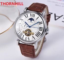 montre de luxe Montres-bracelets classiques à remontage automatique en cuir pour hommes reloj Mécanique Deep Sweeping World Time Skyfall Watch orologi da uomo di lusso