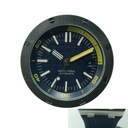 Montre de Luxe para hombre Movimiento mecánico automático Reloj negro 42 mm Acero inoxidable completo Zafiro Super luminoso 5ATM Relojes de pulsera impermeables