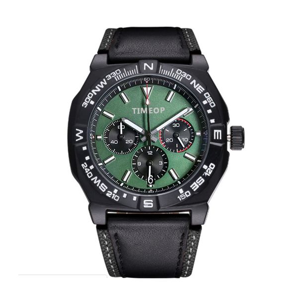 Montre de Luxe Mens Watch Japan Quartz Movement Chronograph Watches Green Dial Designer Business Wrists Montre