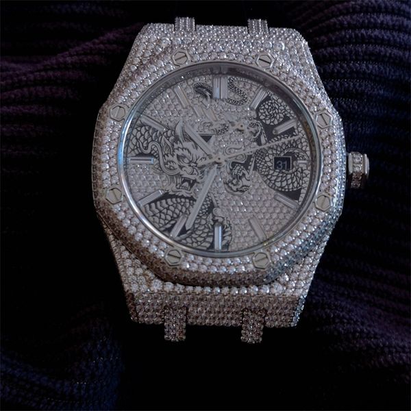 Montre DE luxe montres pour hommes 41mm 3120 mouvement mécanique automatique Dragon King Relojes babysbreath montre diamant montres-bracelets