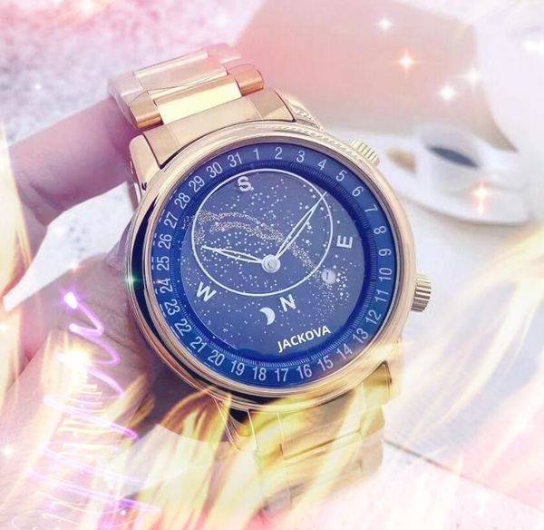 Montre De Luxe cuarzo relojes de moda para hombre fecha automática cielo azul estrellado diseñador reloj al por mayor regalos masculinos reloj de pulsera