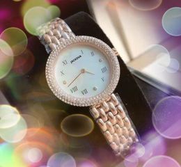Montre De Luxe quartz mode femmes montres diamants complets bague robe horloge de créateur fine bande en acier inoxydable cadran numéro romain cadeaux féminins montre-bracelet