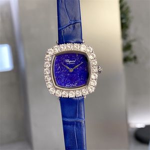 Montre de Luxe Womens horloges 31x7,8 mm kwartsbeweging 316L stalen kast kalfsleer band diamanten horloge polshorloges