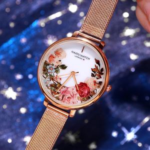 Montre Femme Mesh Belt Fashion Women Kijk Reloj Mujer Rose Gold Bracelet Pols Horloges China Style Clock Relogio Feminino