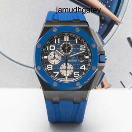 Montre Movement Watches AP Watch Herenhorloge Royal Oak Offshore Automatisch mechanisch Keramisch materiaal 44 diameters Blauwe schijf Datumweergave Chronograaf horloge 26405