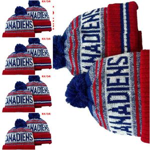 Montreal Beanie North American Hockey Ball Team Side Patch Winter Wool Sport Gebreide hoed Skull Caps